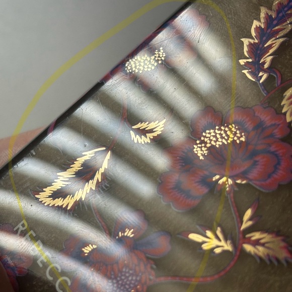 Rebecca Minkoff iPhone XR case, Hypnotic Floral blk translucent w/metallic gold - Picture 12 of 14